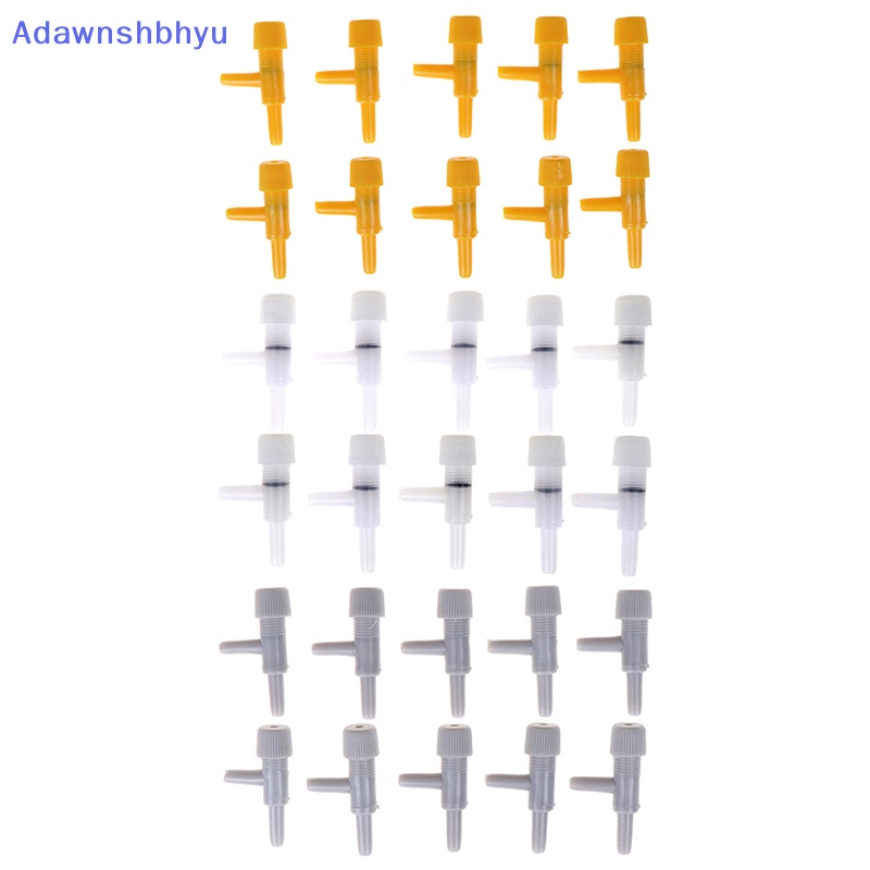 Adhyu 10Pcs Aquarium Air Line Tubing Volume Flow Control Valve Pompa Udara Oksigen   Id