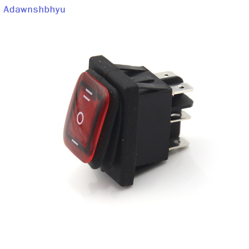 Adhyu Merah 3posisi 6Pin DC 12V Tahan Air Mobil Perahu LED Rocker Switch Latching ID