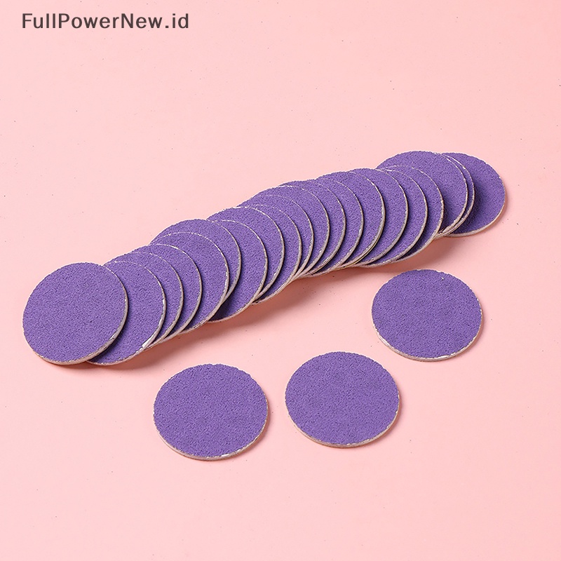 Power 50Pcs Disk Replacement Pad Pink Grit Refill Pads Untuk Alat Pedicure Poles ID