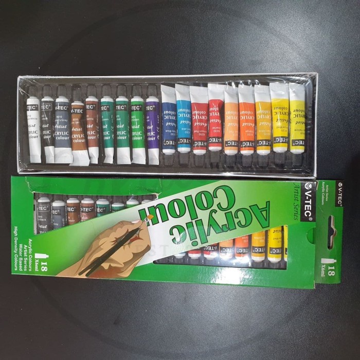 

Cat Acrylic 18 Warna V-Tec - Cat saja