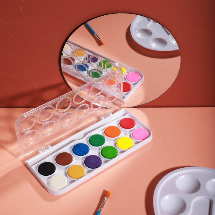 

Deli Watercolor Painting / Cat Air Padat Gratis Kuas Kualitas EC15-12 - 12 WARNA