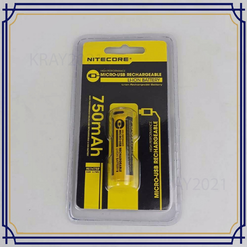 14500 Micro USB Rechargeable Li-ion Battery 750mAh - BT579