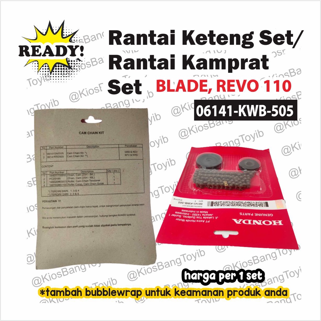 Rantai Keteng Set Rantai Mesin Kamprat BLADE REVO 110 (06141-KWB)