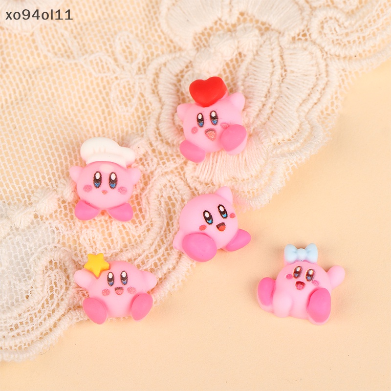 Xo 10pcs Kartun Kirby Dekorasi Nail Art Casing Ponsel Diy Klip Rambut Bahan OL