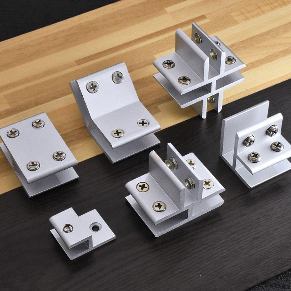 Populer Penjepit Kaca Tebal Nikel Finish Furniture Hardware Panel Bracket Untuk Untuk 6-12mm