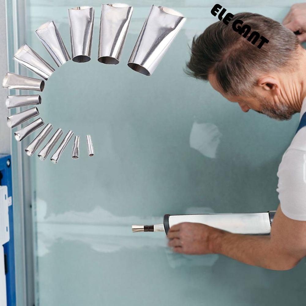 [Elegan] Nozzle Aplikator Mudah Membersihkan Anti Karat Stainless Steel Berkualitas Nat Nozzle Caulking Finisher