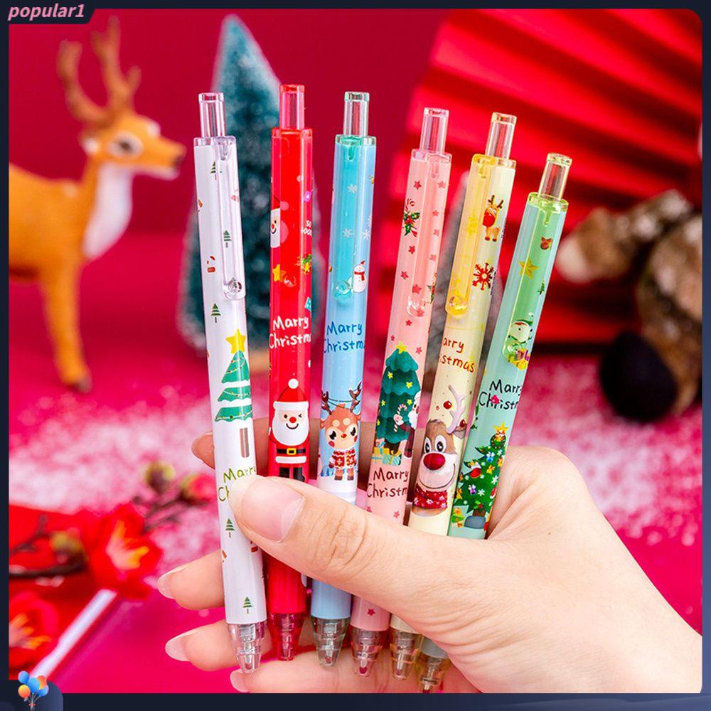 Populer1 /6 Stik Natal Gel Pen Belajar Kotak Gel Pen Kid's Anak Kartun Perlengkapan Siswa