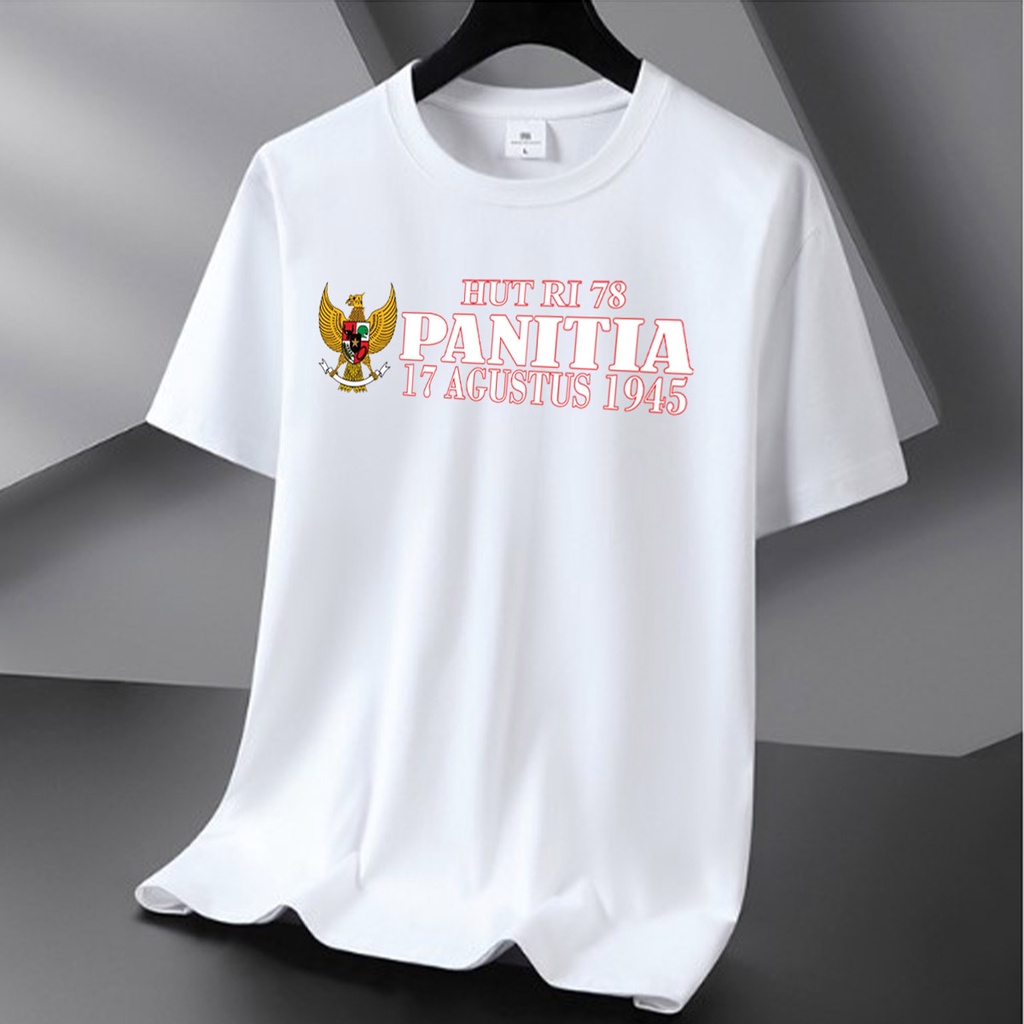 Kaos PANITA  Hut RI 78 Indonesia Dewasa Pria dan Wanita