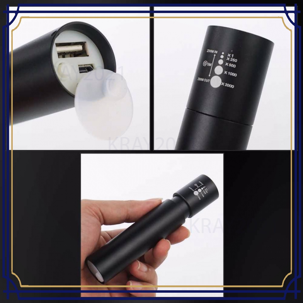 Senter LED Mini USB Rechargeable Battery Cree XPE - TG-S199