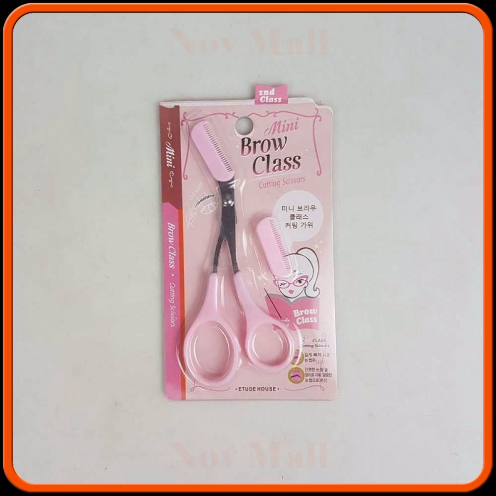 Gunting Cukur Alis Mata Eyebrow Trimmer Scissor Comb - XIU1