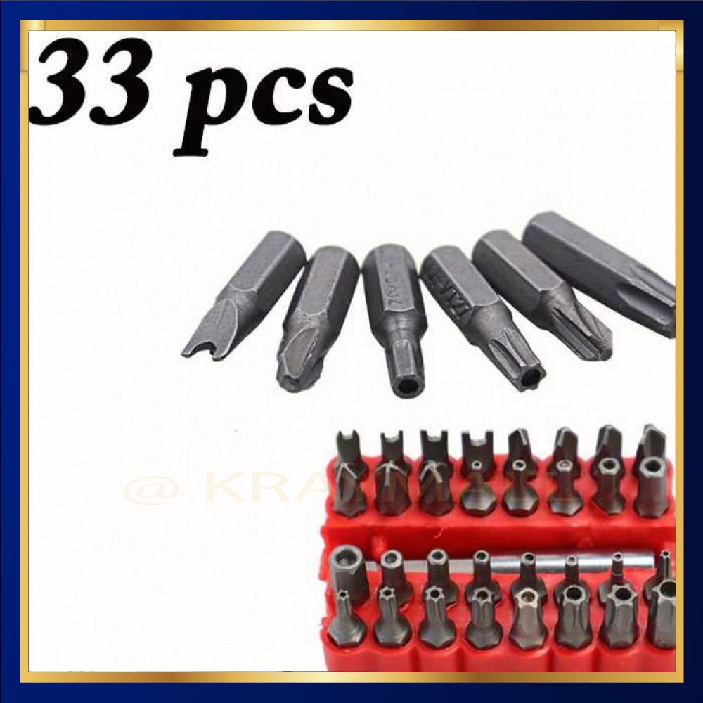 Kepala Mata Obeng Screwdriver Hollow Bit 33 PCS - J682