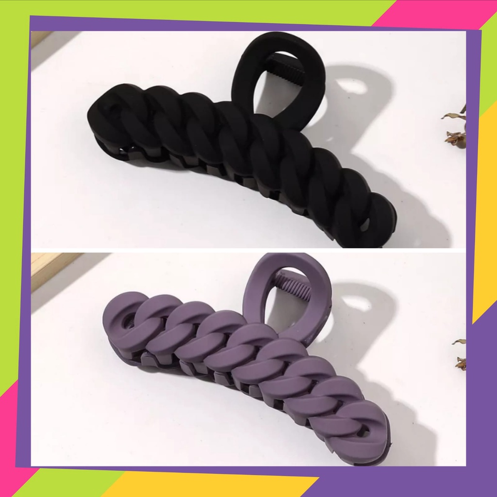 5076 / Paket usaha jepit rambut salon Korea model twist lebar 11cm isi 12pcs ( 1lusin )