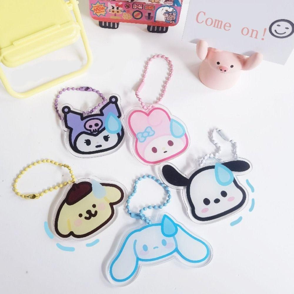 Gantungan Kunci QUINTON Kuromi, Cinnamoroll My Melody Keyrings, Gantungan Kunci Wanita Melody Yugui Dog Akrilik Lucu Untuk Charms