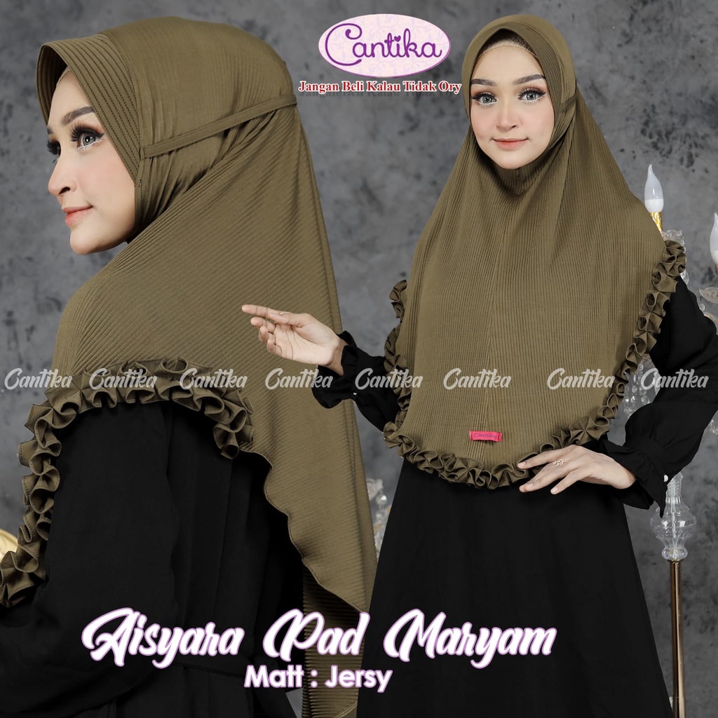 Jilbab Instan Bergo Plisket Aisyara Pad Antem Maryam Ori Cantika BY ATHIRTEXTILE