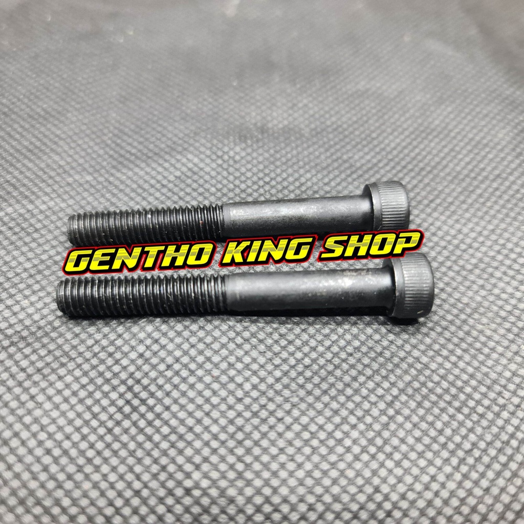 Sepasang Baut Bandul jalu stang end grip Rxking Rx king Rxk Scorpio hitam baja original