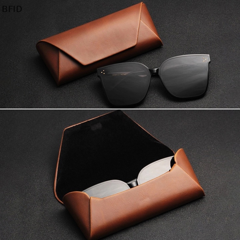 [BFID] Myopia Leather Glasses Case Kotak Kacamata Kulit Untuk Wanita Kotak Kacamata Berjemur Kacamata Pouch Solid Aksesoris Kacamata [ID]