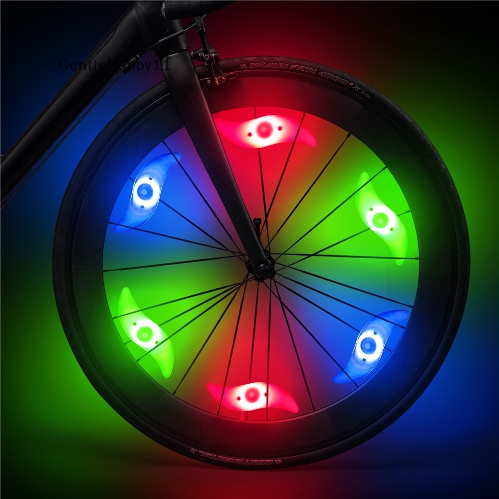 Gentlehappy Lampu Jari Roda Sepeda Plastik Waterproof MTB Balance Bicycle LED Tyre Ban Flas id