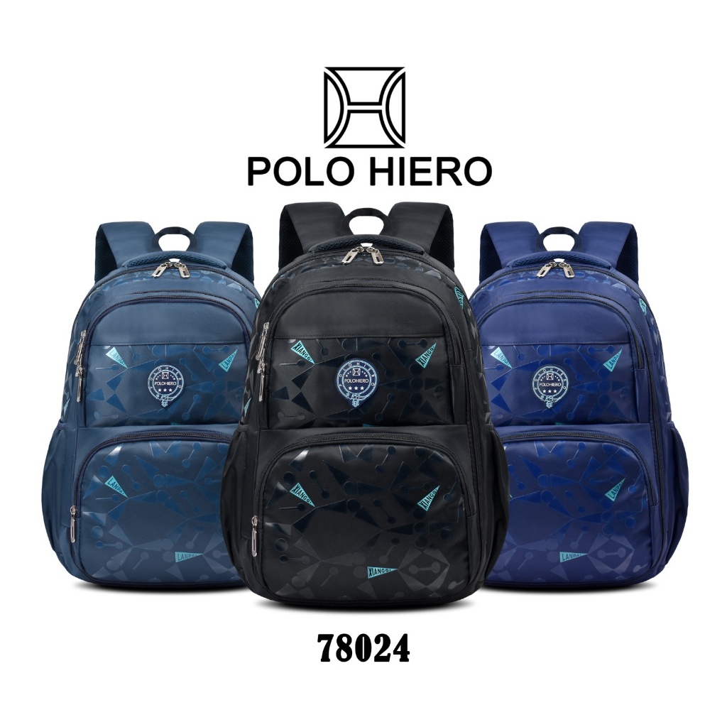 (RF) Tas Backpack Sekolah Polo Hiero Kulkas 78024 Tas Ransel Anak Cowok Tas Laptop Sekolah