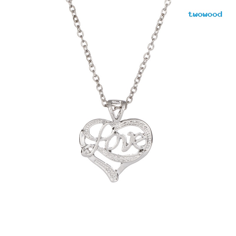 Kalung Cinta Hati Huruf Berongga Twowood