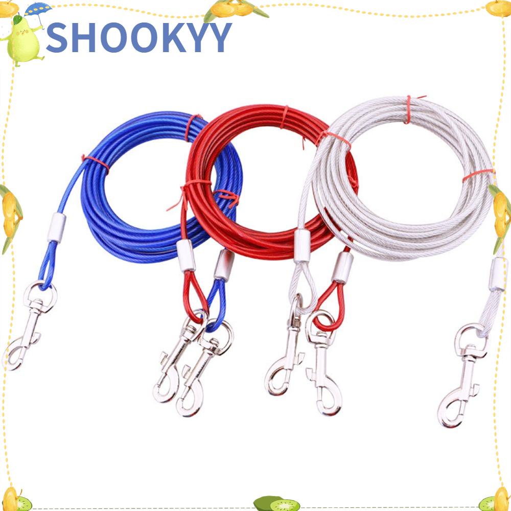 Chookyy Pet Leashes 3meter Ikat Pinggang Tali Pengikat Outdoor Anti Gigit Untuk Dua Anjing