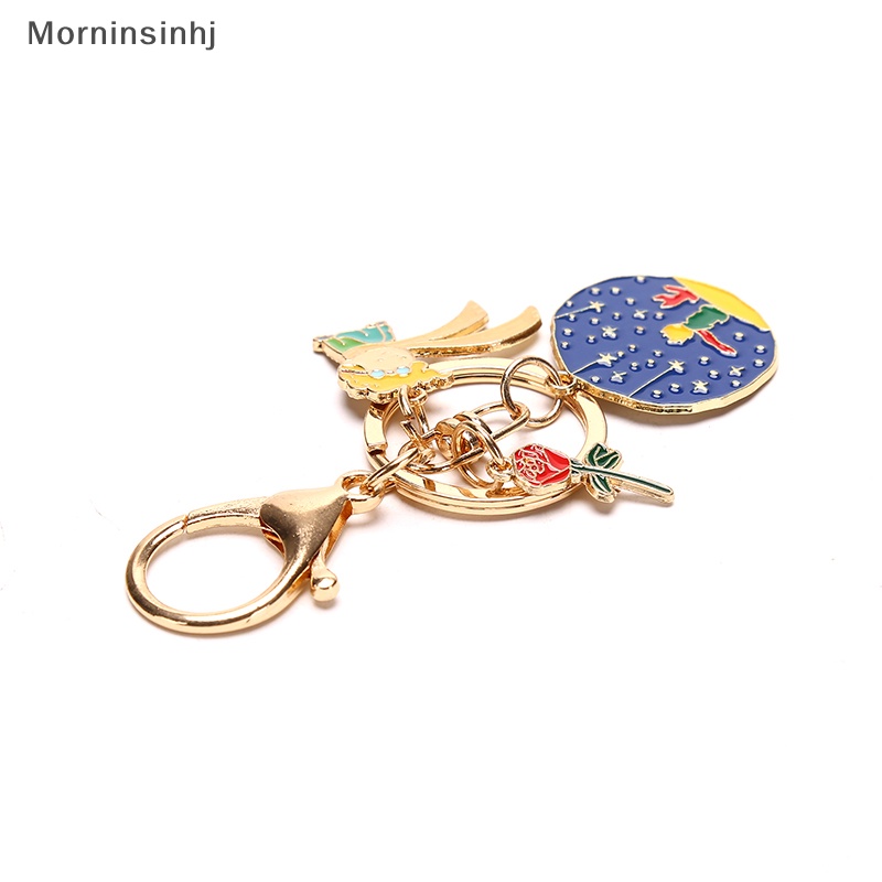 Mornin Fashion Logam Mawar Gantungan Kunci Starry Little Prince Keyring Kreatif Cowok Pria Wanita id