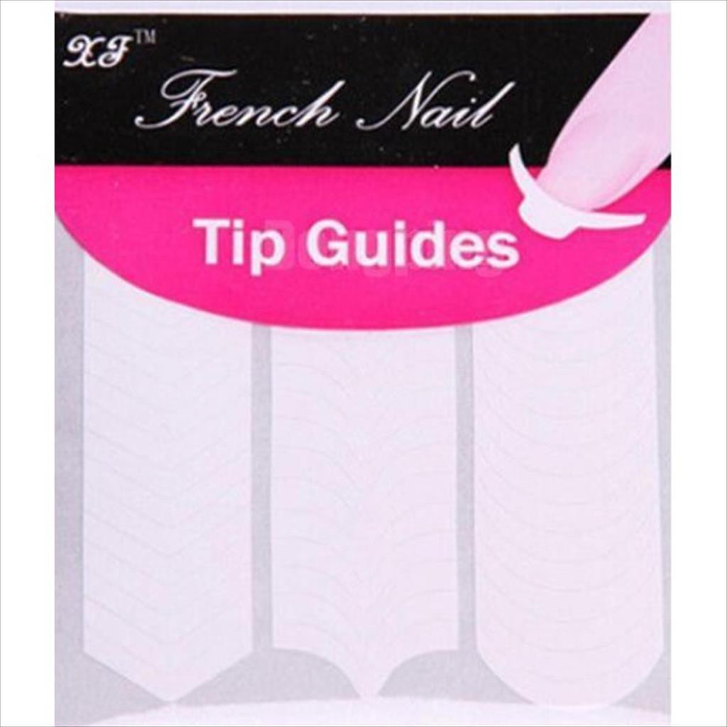 1 Lembar Stiker French Nail Art Manicure Akrilik UV