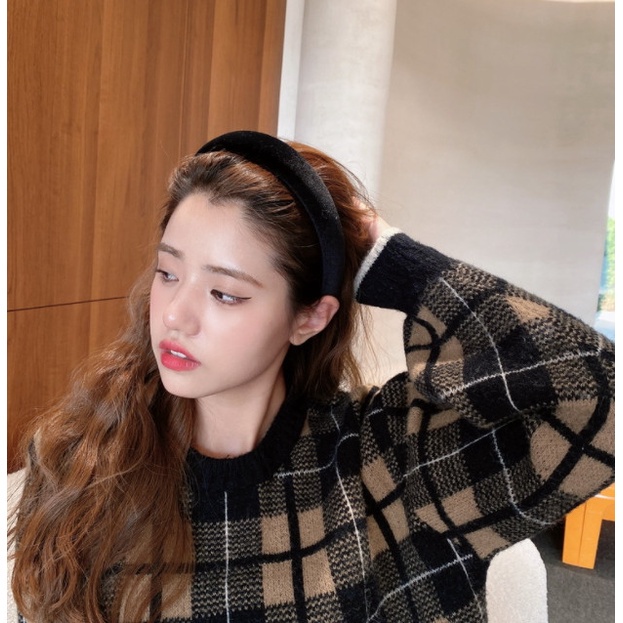 Bando Bandana Korea Wanita / Bando Rata Trendy Warna Colorful Jersey