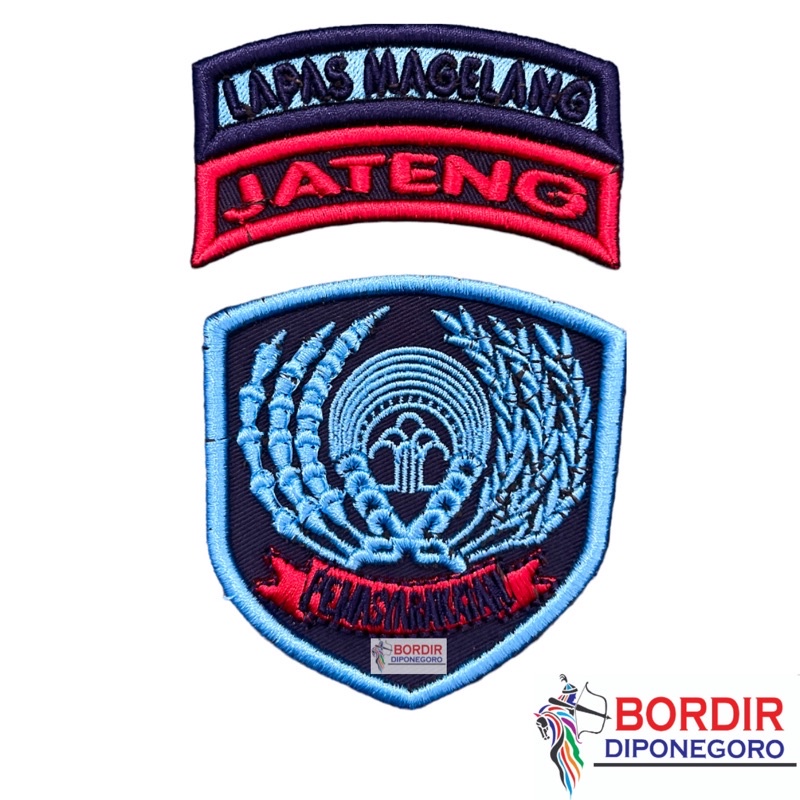 Bordir BORDIR LOGO PEMASYARAKATAN TIMBUL CUSTOM LOKASI | BORDIR ATRIBUT KEMENKUMHAM | BORDIR LOGO PD