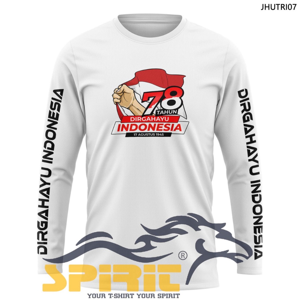 TSHIRT AGUSTUSAN TERBARU Kaos 17 Agustus 2023 BAJU KAOS 17 AGUSTUS  78 Indonesia Merdeka LENGAN PANJ