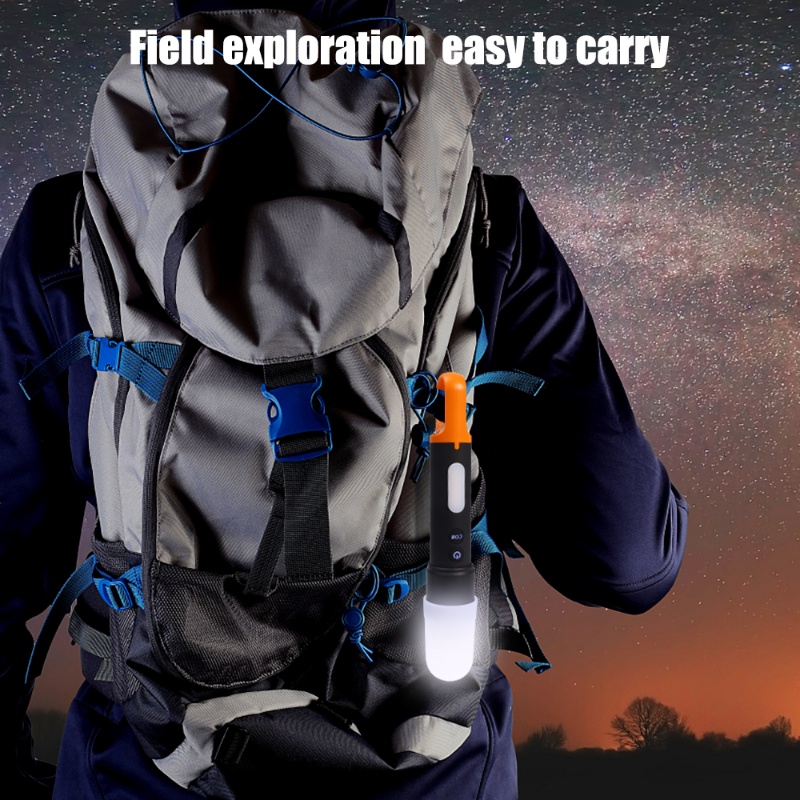 Senter LED Super Terang Multifungsi Senter Portabel USB Rechargeable Tahan Air Zoomable Hanging Torch Untuk Camping Outdoor