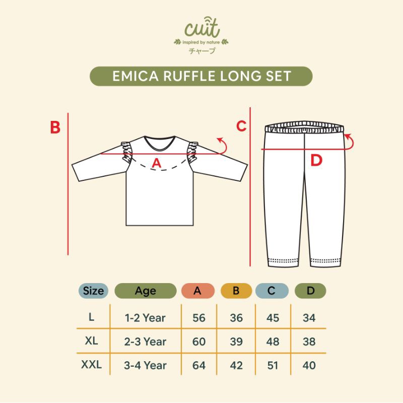 Cuit Baby Emica Ruffle Long Set | Bayu Anak