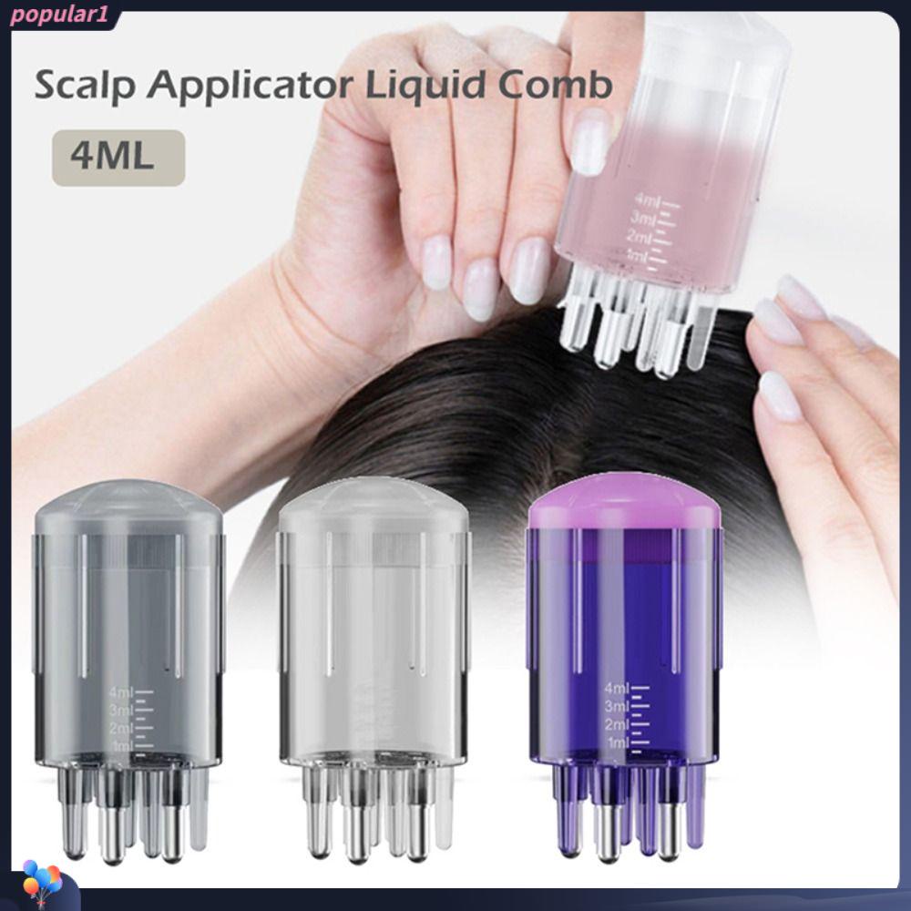 POPULAR Populer Scalp Aplicator Liquid Comb Portable Head Fluid Brush Untuk Minyak Esensial Perawatan Rambut Essential Oil Liquid Guiding Massager Comb