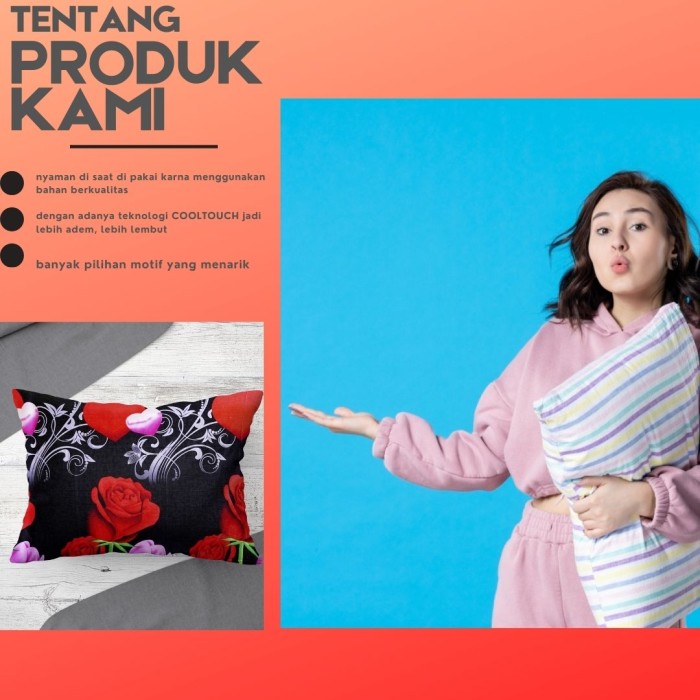 1 SET Sarung bantal/guling dewasa motif elegan terbaru