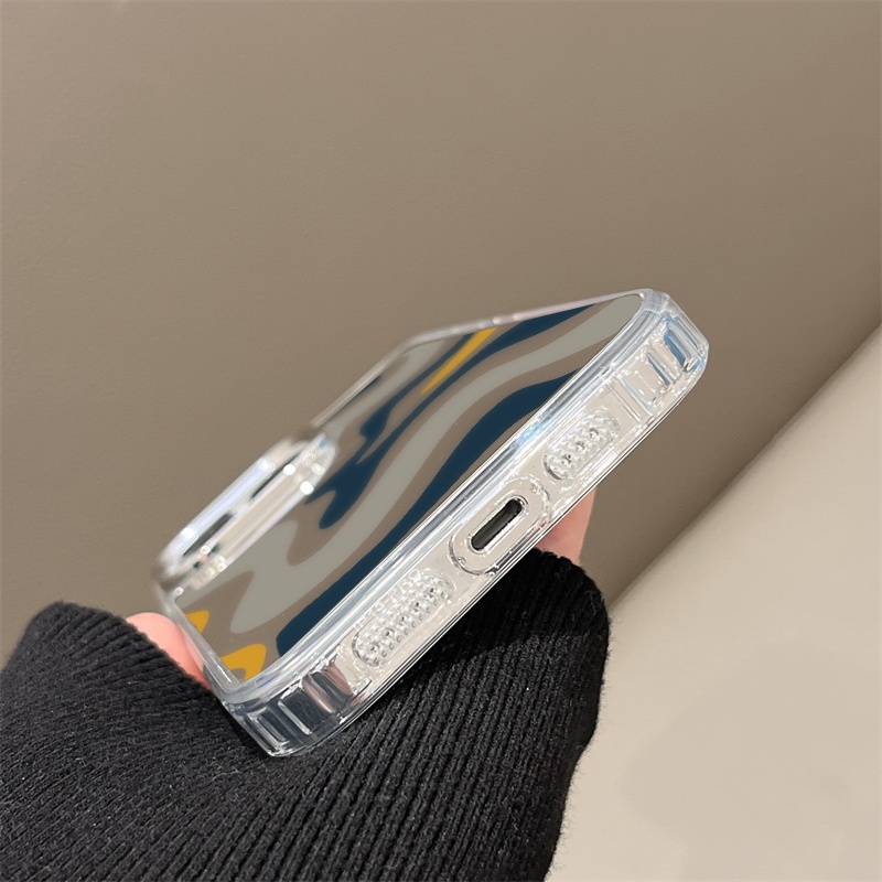 IPHONE Art Lukisan Cermin Ponsel Case Kompatibel Untuk Iphone11 12 13 14 12Pro 13Pro 14Pro Pro Max XR X XS Max Electroplating Tombol Perlindungan Mirror Cover