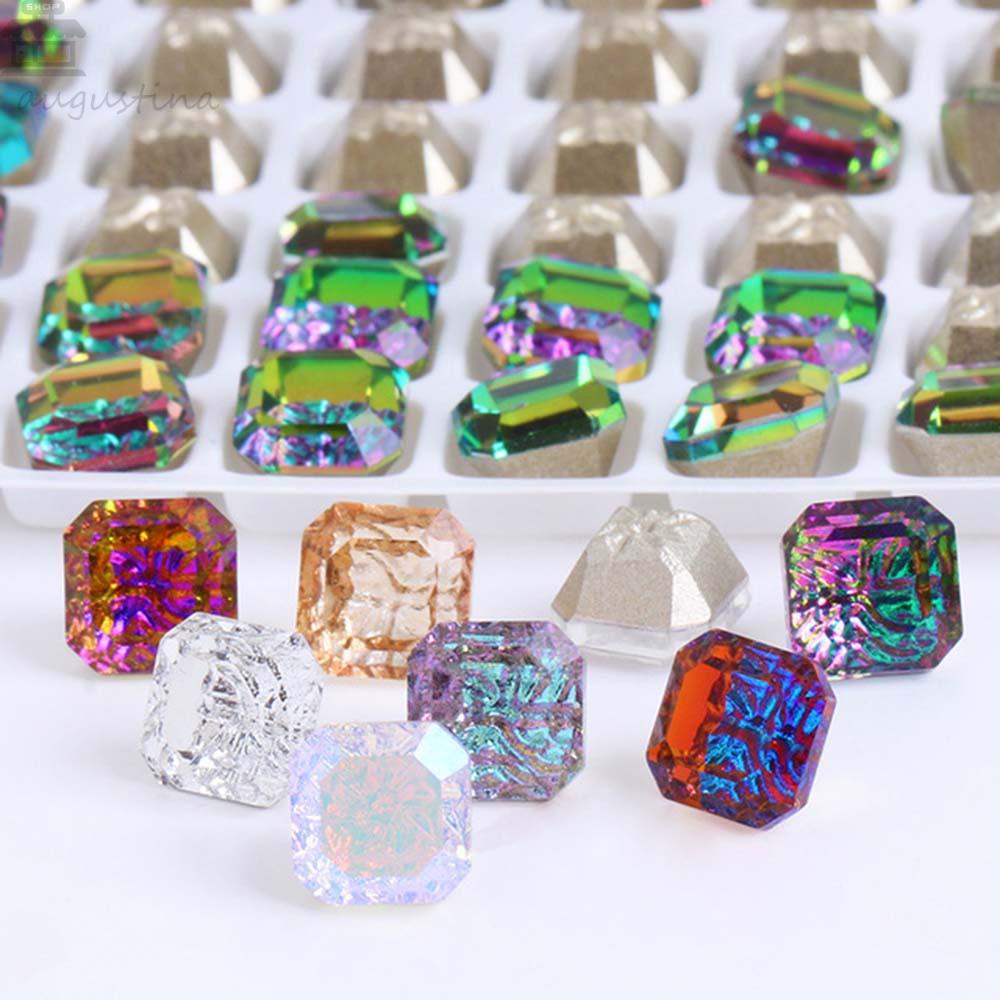 AUGUSTINA Agustin 3D Nail Art Rhinestones Halus Manikur Aksesoris Pesona Relief DIY Nail Art Ornamen