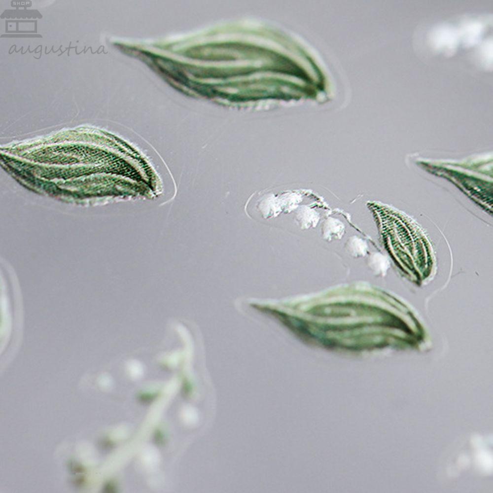 AUGUSTINA Agustina Stiker Nail Art Perekat Bunga Campanula Ultra-Tipis DIY Nail Art