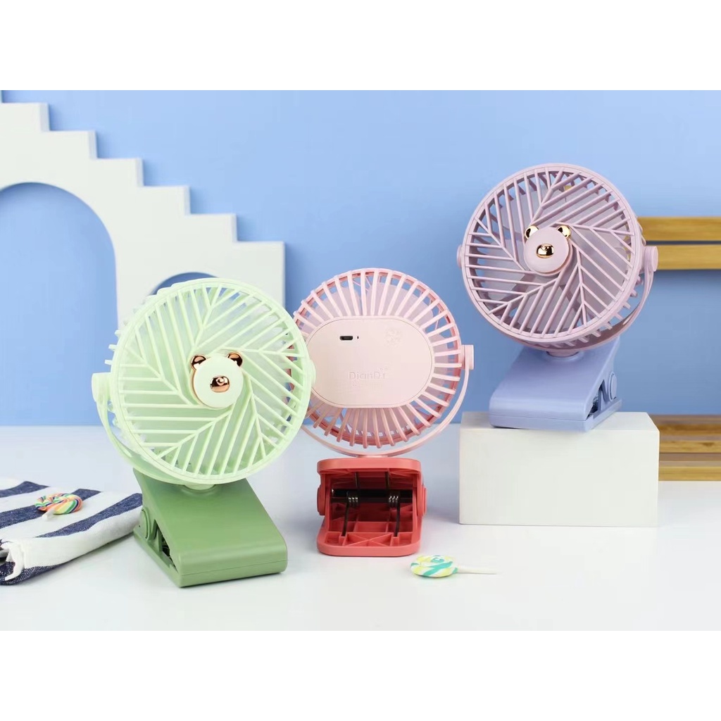 Kipas Angin Portabel Jepit Dian Di Clip Mini Fan Kipas Meja SQ2255E