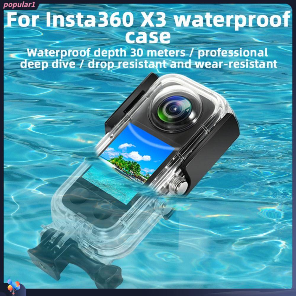 POPULAR Casing Anti Air Populer 40M Kerang Kamera Action Panorama Bawah Air Untuk Insta360 X3