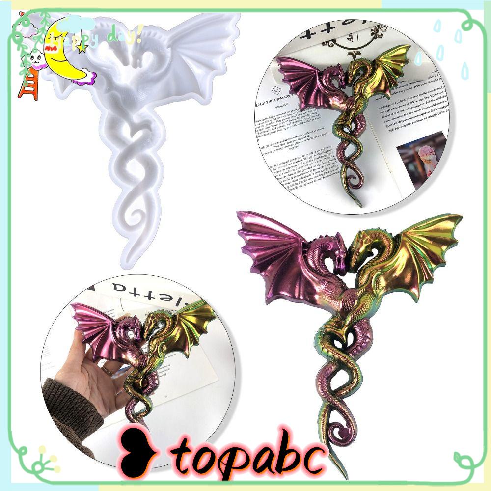 TOP Lovers Dragon Cetakan Silikon DIY Kristal Epoxy Dekorasi Dinding Casting Mold