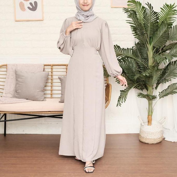 BEFAST - ZNF DRESS TIKA / RONA DRESS GAMIS / LongDress Wanita Polos Formal / Fashion Remaja ABG Kekinian / OOTD Wanita Kondangan/Pesta Hijab Style / Dress Lengan Panjang Casual Wanita / Pakaian Remaja ABG Terlaris