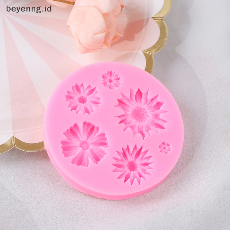 Beyen 3D Kelopak Bunga Matahari Timbul Cetakan Silikon Relief Fondant Alat Dekorasi Kue ID