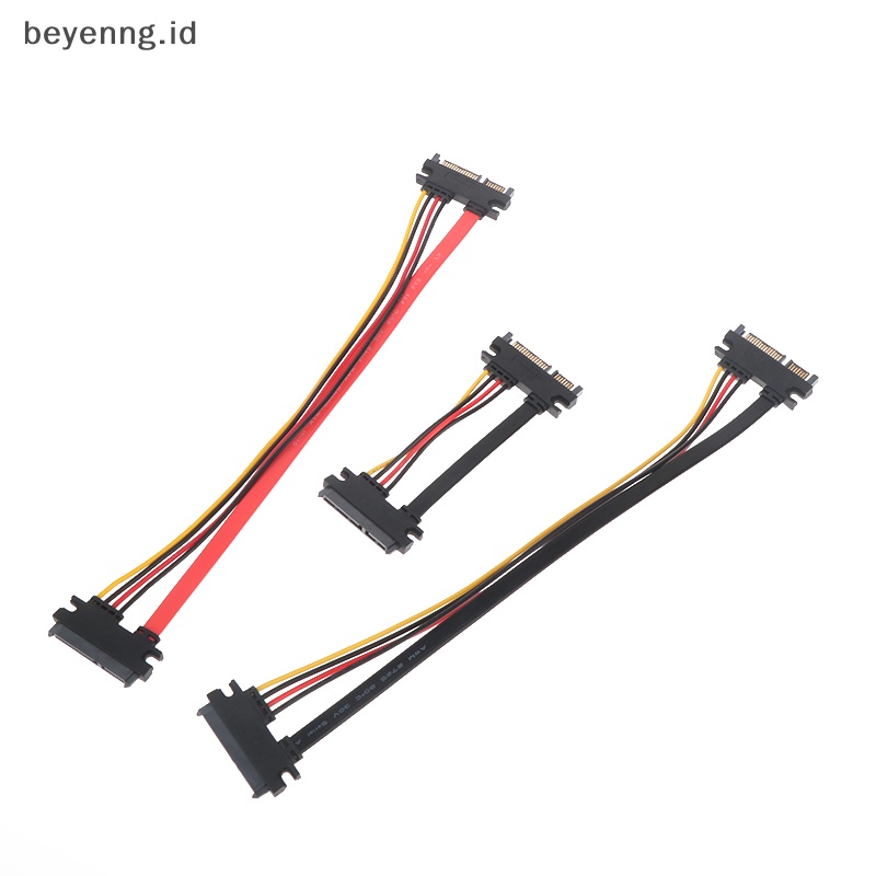 Beyen Sata 22pin Male To Female Kabel Ekstensi Sata 22pin Male To Female 7+15 Pin Sata Data Power Combo Cable Hard Disk Extension Cable ID