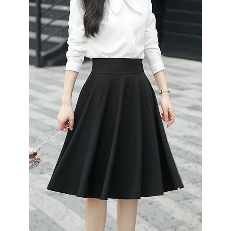 Flare midi skirt (A190)