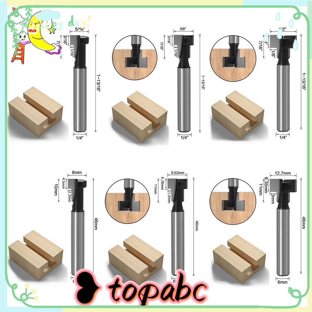 TOP Milling Cutter Pemotong Ukir Cembung 6mm 6.35mm Shank Router Bit