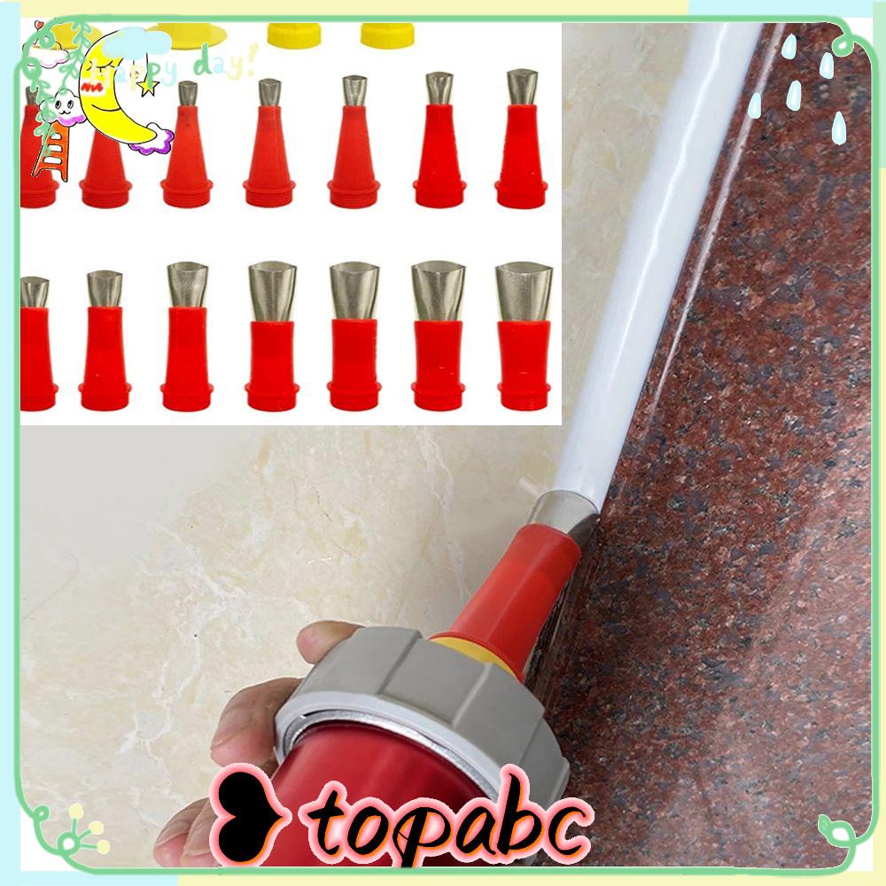 TOP Caulk Nozzle Aplikator Stainless Steel Sealant Alat Finishing Caulking Finisher