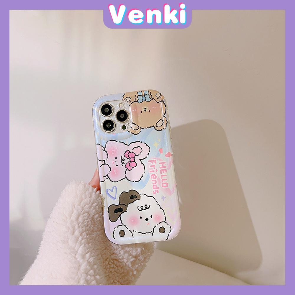 VENKI - Untuk iPhone 11 Case Bening Phone Case TPU Soft Shell Kantong Udara Tahan Guncangan Perlindungan Kamera Hewan Kartun Lucu Kompatibel dengan iPhone 14 13 Pro Max iPhone 12 Pro Max XR XS 7 8