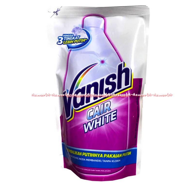 Vanish Cair White 450ml detergen cair dengan formula penghilang noda &amp; pemutih untuk mencuci pakaian Vanis