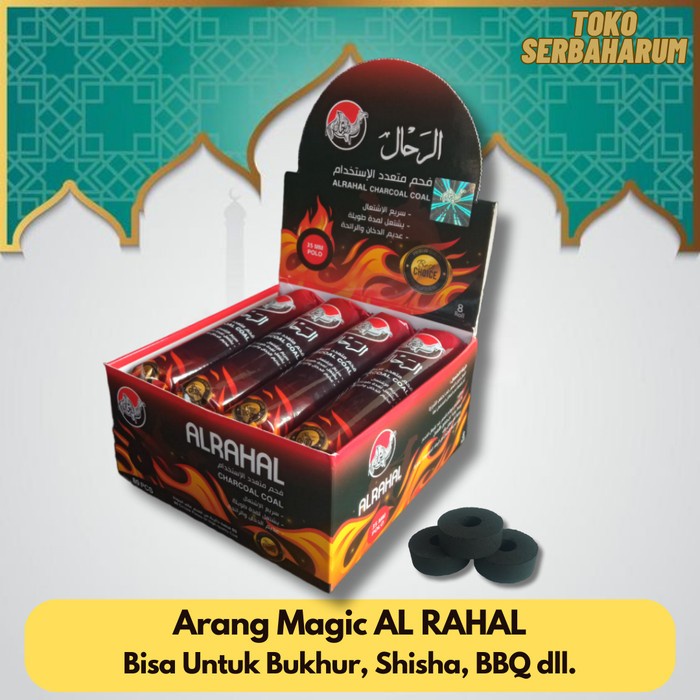 1 BOX ARANG MAGIC AL RAHAL Charcoal Coal Arang Bukhur Dupa Premium