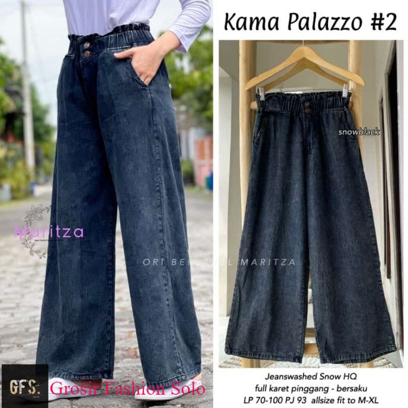 Kama Palazo # 2 by Maritza | Celana Kulot Jeans Panjang Wanita Terbaru
