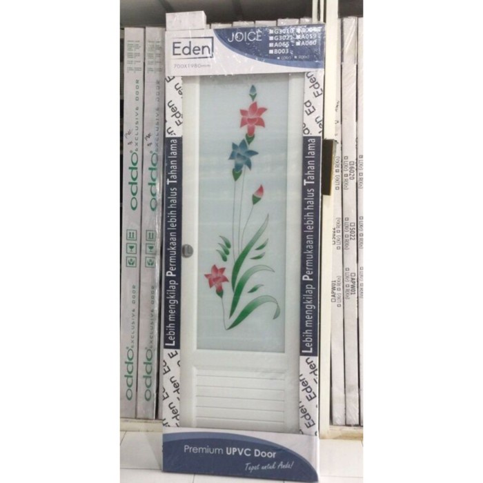 TERBAIK PINTU KAMAR MANDI UPVC EDEN JOICE 3/4 KACA